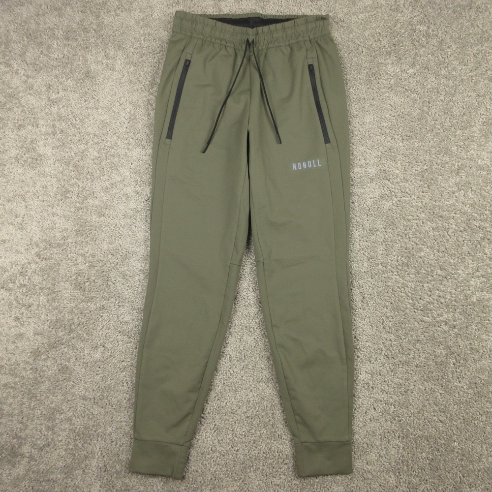 NOBULL Sweatpants Mens Small Green Gym Performance Joggers Work Out Drawstring